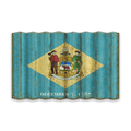 Delaware State Flag - Corrugated Metal Wall Art