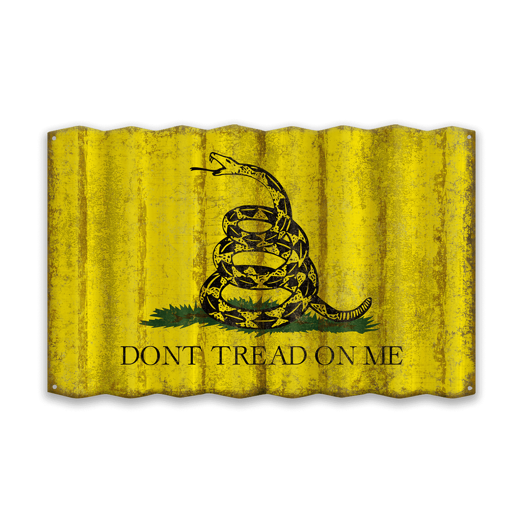 Gadsden Flag - Corrugated Metal Wall Art