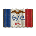 Iowa State Flag - Corrugated Metal Wall Art