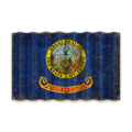 Idaho State Flag - Corrugated Metal Wall Art
