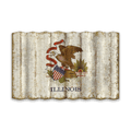 Illinois State Flag - Corrugated Metal Wall Art