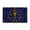 Indiana State Flag - Corrugated Metal Wall Art