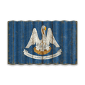 Louisiana State Flag - Corrugated Metal Wall Art