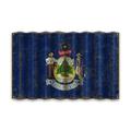 Maine State Flag - Corrugated Metal Wall Art