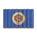 Minnesota State Flag - Corrugated Metal Wall Art