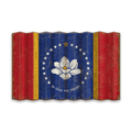 Mississippi State Flag - Corrugated Metal Wall Art