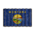 Montana State Flag - Corrugated Metal Wall Art