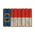 North Carolina State Flag - Corrugated Metal Wall Art