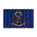 North Dakota State Flag - Corrugated Metal Wall Art