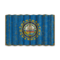 New Hampshire State Flag - Corrugated Metal Wall Art