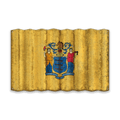 New Jersey State Flag - Corrugated Metal Wall Art