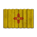 New Mexico State Flag - Corrugated Metal Wall Art