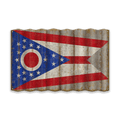 Ohio State Flag - Corrugated Metal Wall Art
