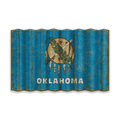 Oklahoma State Flag - Corrugated Metal Wall Art
