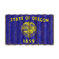 Oregon State Flag - Corrugated Metal Wall Art