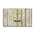 Rhode Island State Flag - Corrugated Metal Wall Art
