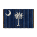 South Carolina State Flag - Corrugated Metal Wall Art