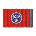 Tennessee State Flag - Corrugated Metal Wall Art