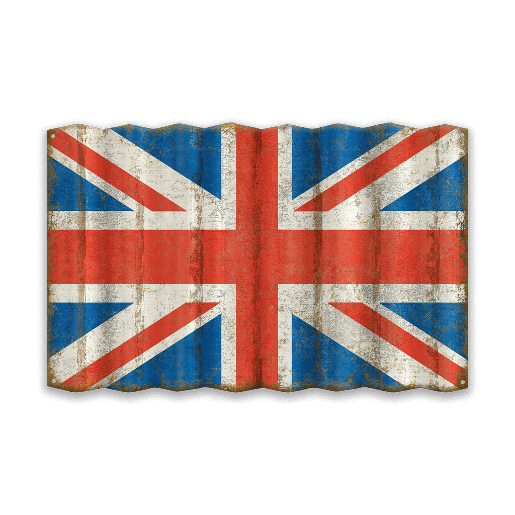 Union Jack Flag - Corrugated Metal Wall Art