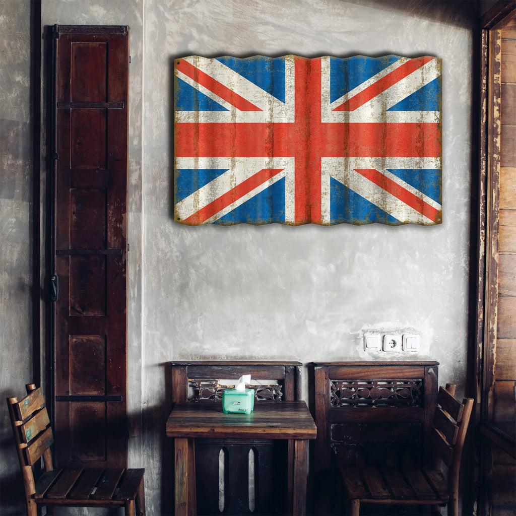 Union Jack Flag - Corrugated Metal Wall Art
