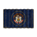 Utah State Flag - Corrugated Metal Wall Art