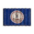 Virginia State Flag - Corrugated Metal Wall Art