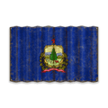 Vermont State Flag - Corrugated Metal Wall Art