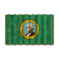 Washington State Flag - Corrugated Metal Wall Art