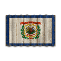 West Virginia State Flag - Corrugated Metal Wall Art