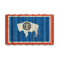 Wyoming State Flag - Corrugated Metal Wall Art