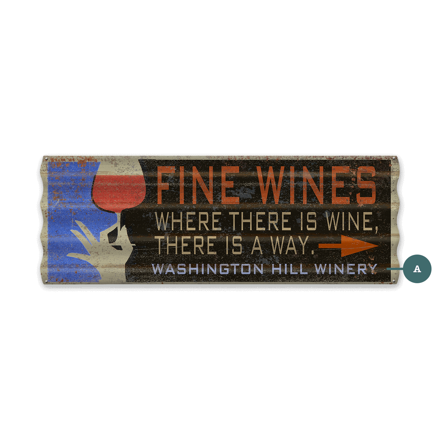 Fine Wines - Corrugated Metal Wall Art