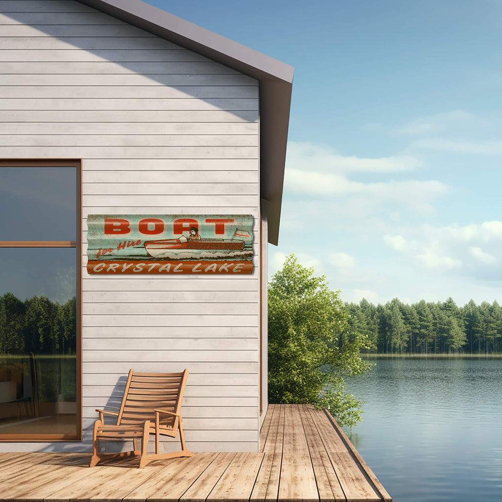 Boat for Hire - Corrugated Metal Wall Art