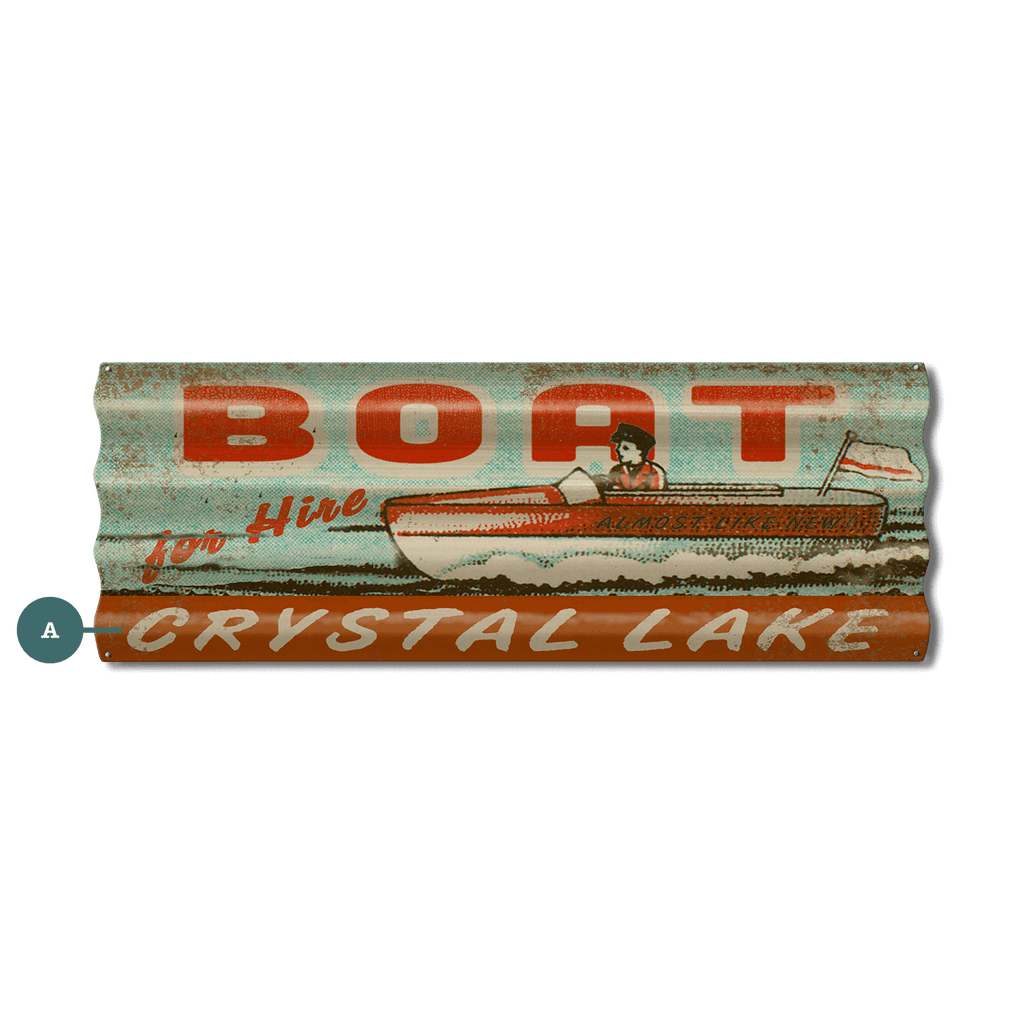 Boat for Hire - Corrugated Metal Wall Art