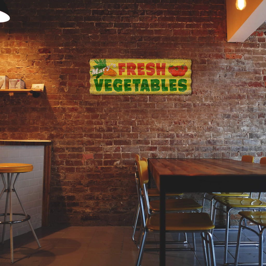 Fresh Vegetables - Corrugated Metal Wall Art
