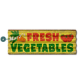 Fresh Vegetables - Corrugated Metal Wall Art
