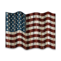 Waving American Flag - Corrugated Metal Wall Art