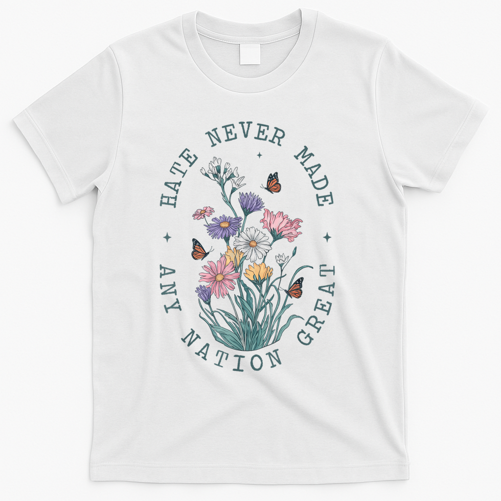Anti Trump Floral Butterflies Democrat President Liberal T-Shirt