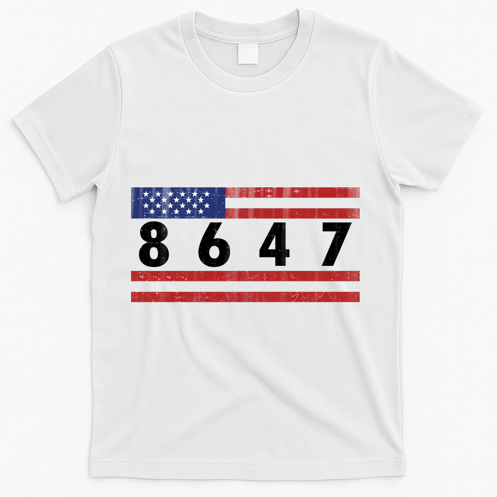 Anti Trump Impeach 47 8647 47th President US Flag T-Shirt