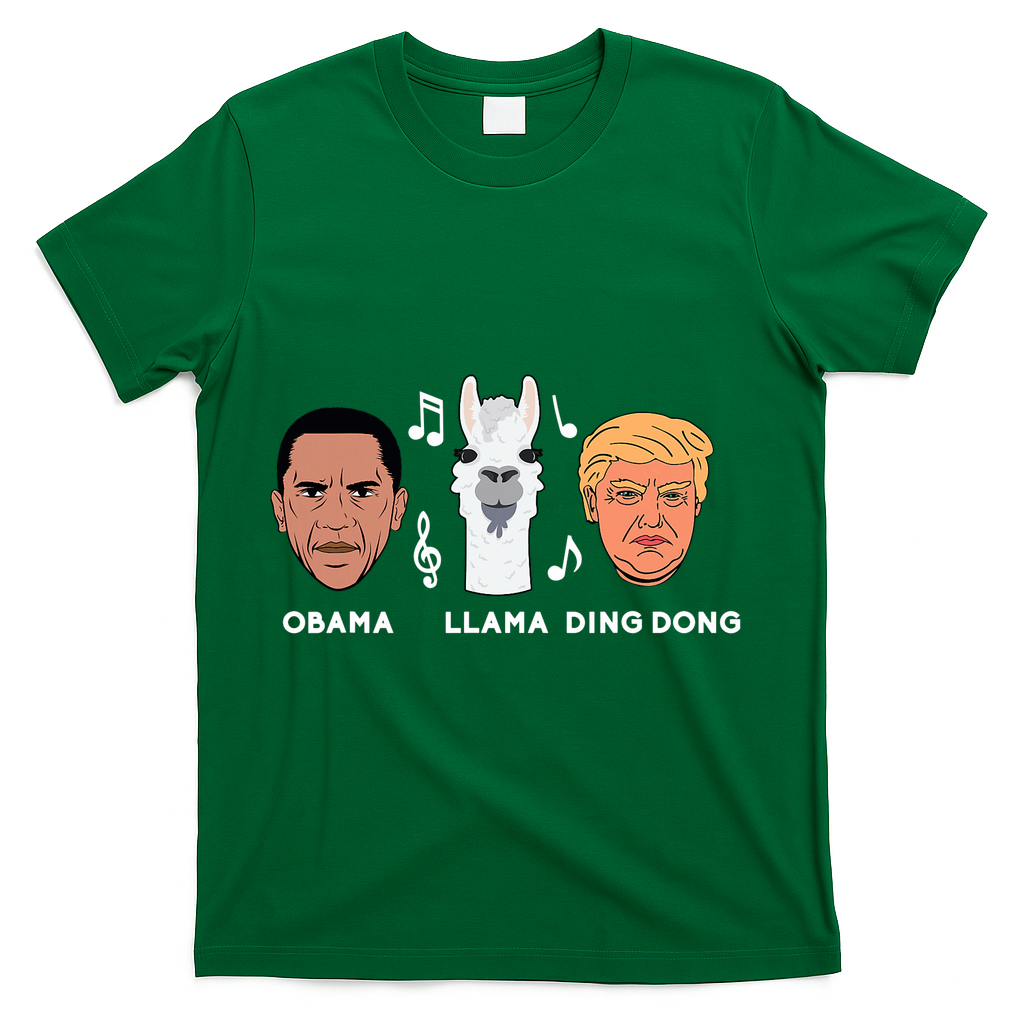 Anti Trump Obama Llama Ding Dong Impeach Funny Democrat Gift  T-Shirt