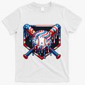 Baseball Drip American Flag 4th Of July T-Shirt