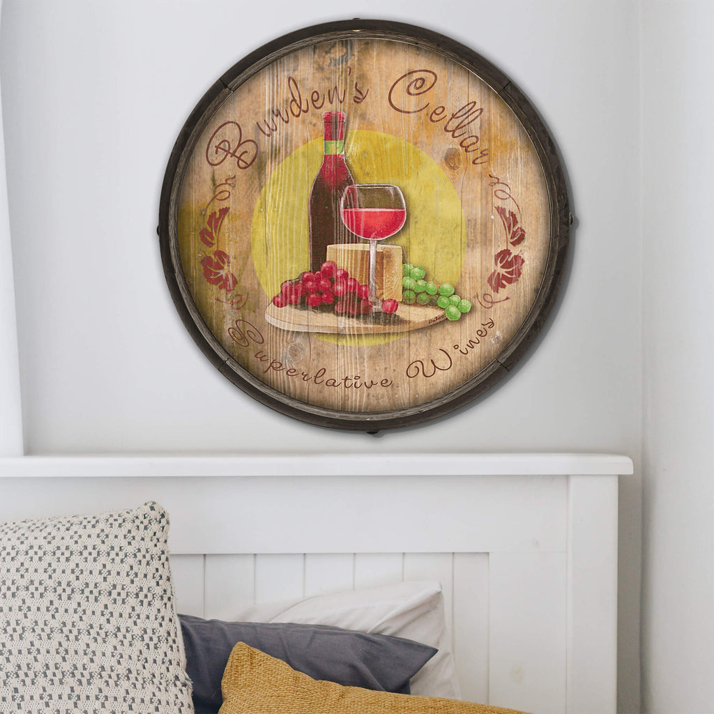 Superlative Wines - Barrel End Wall Art