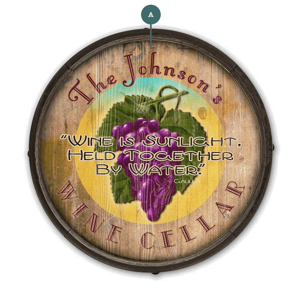 Wine Celler - Barrel End Wall Art