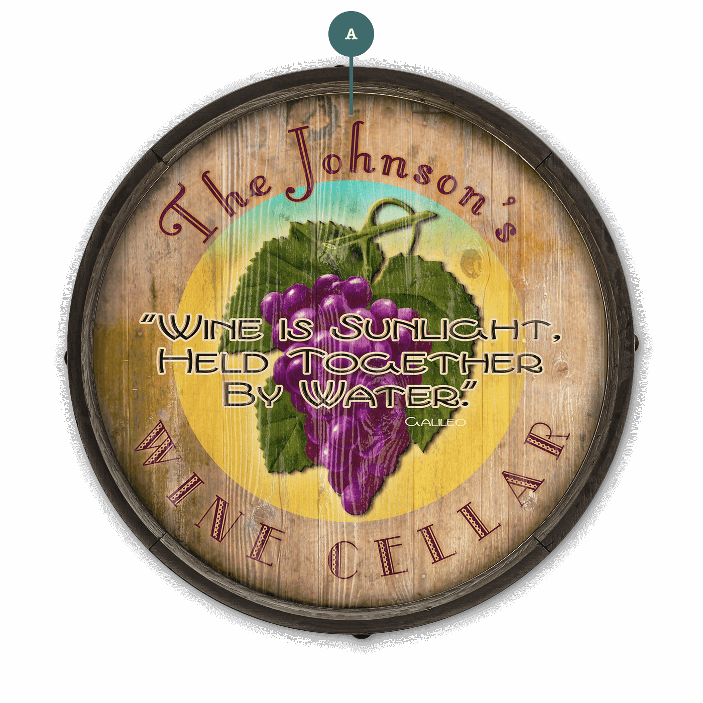 Wine Celler - Barrel End Wall Art