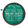 Welcome to the Beach - Barrel End Wall Art