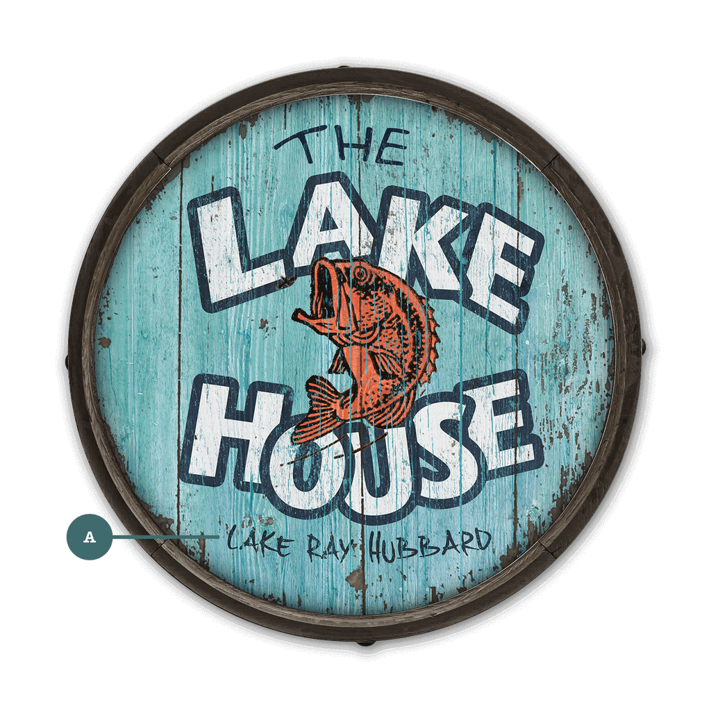 The Lake House - Barrel End Wall Art