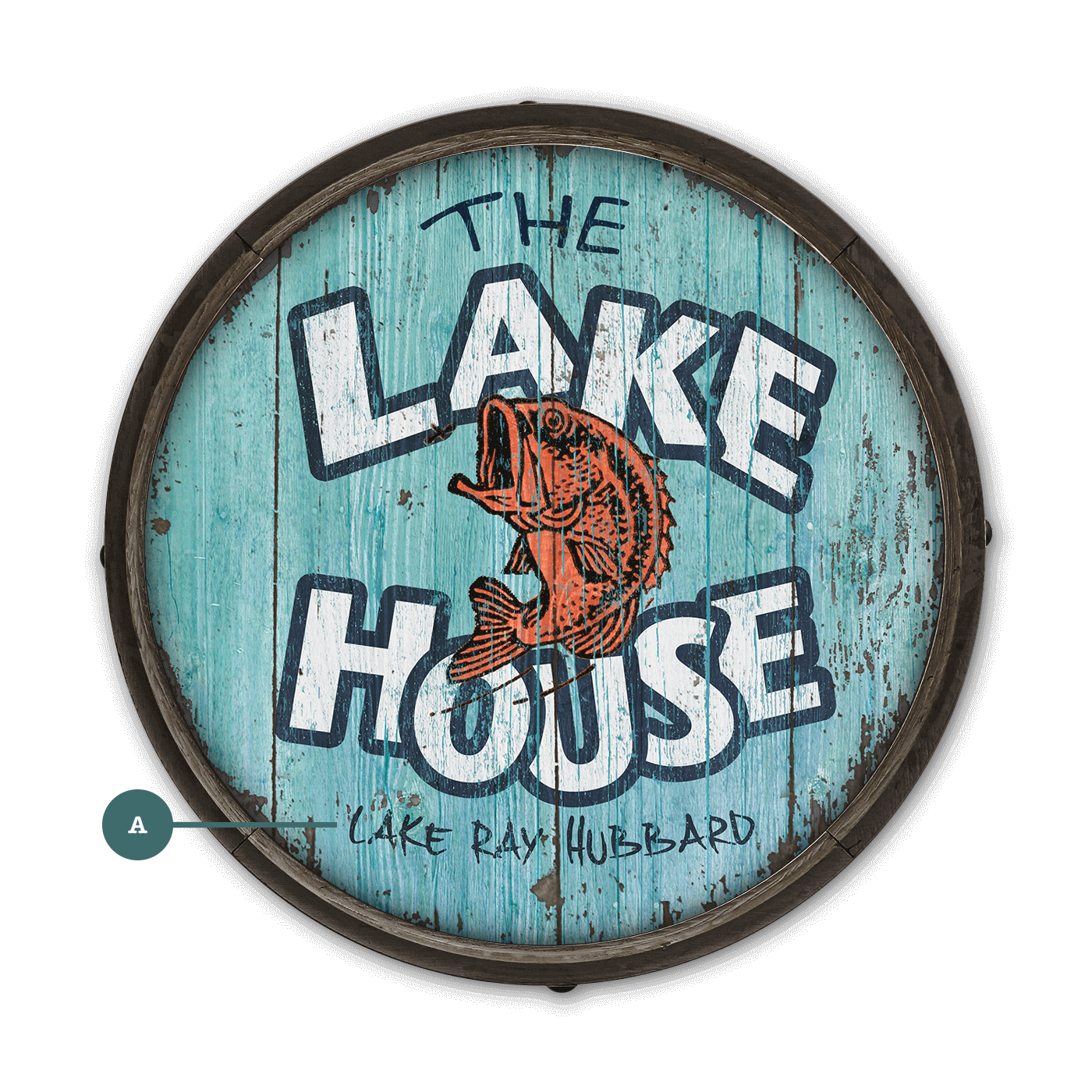 The Lake House - Barrel End Wall Art
