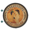 Pan's Wine Cellar- Barrel End Wall Art