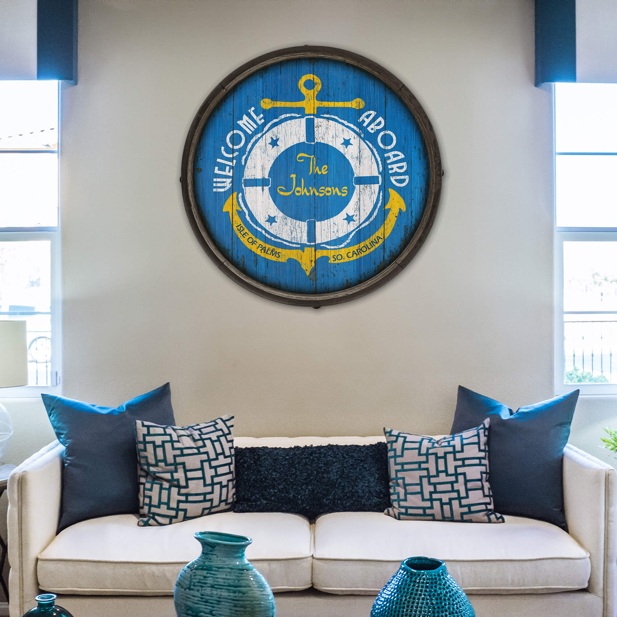 Welcome Aboard - Barrel End Wall Art