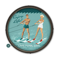 Enjoy Life Skiing - Barrel End Wall Art