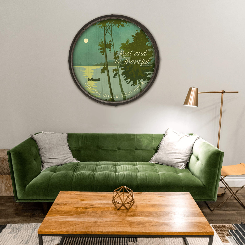 Rest and Be Thankful - Barrel End Wall Art